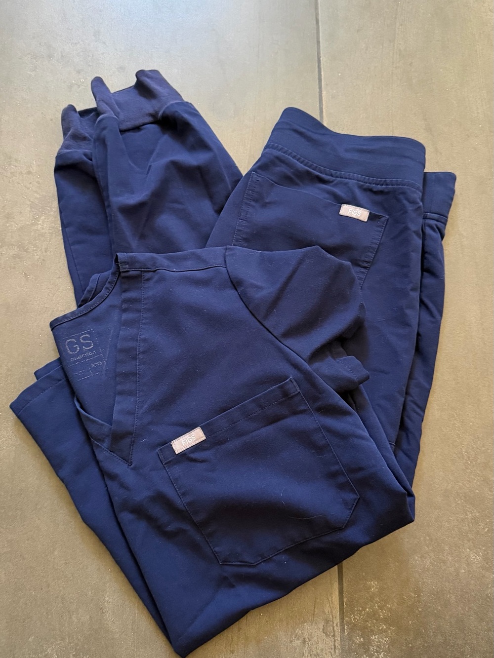 Figs Navy Scrub Set